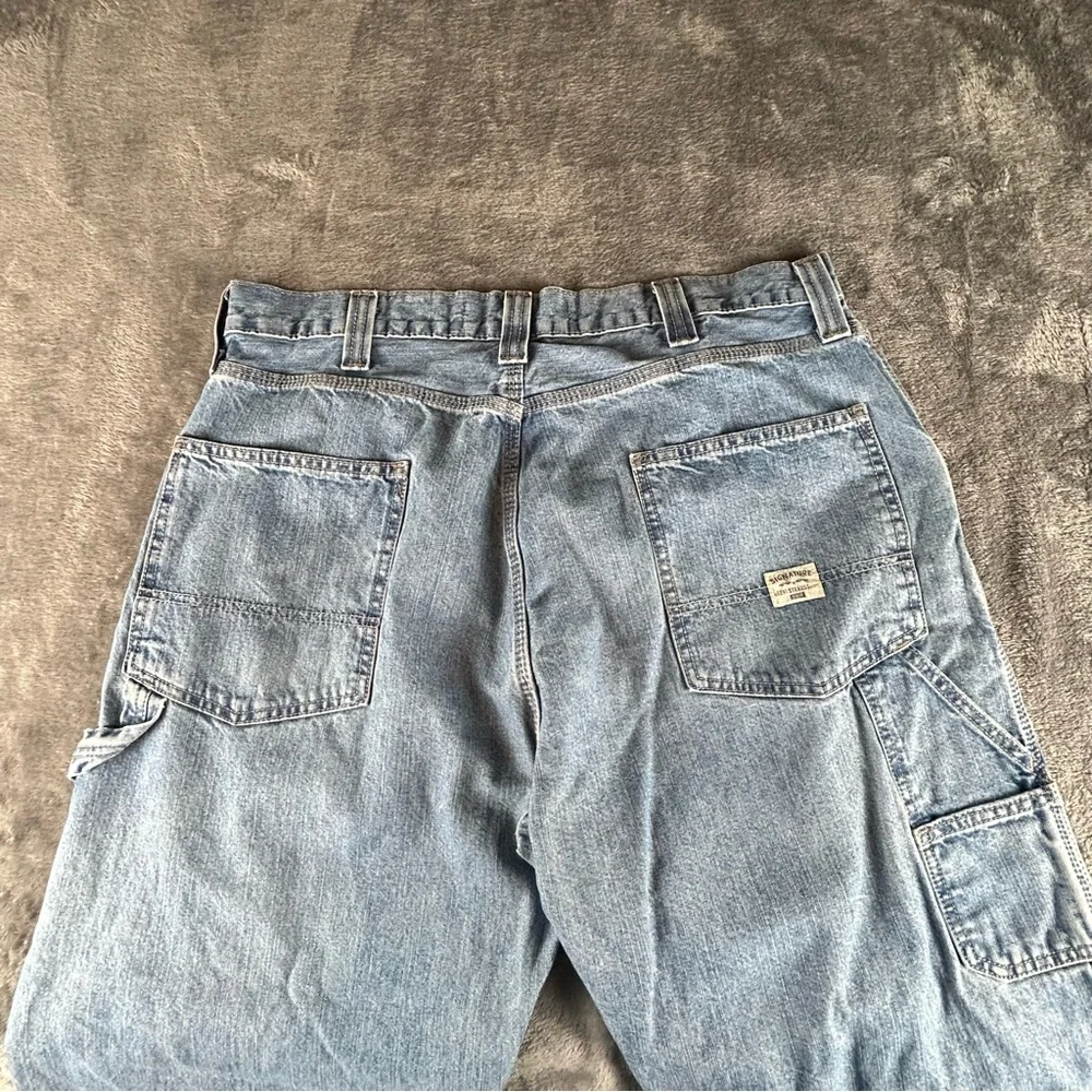 Levi Strauss Signature Gold Workwear Carpenter Jeans Mens 38x32 Blue Medium Wash
